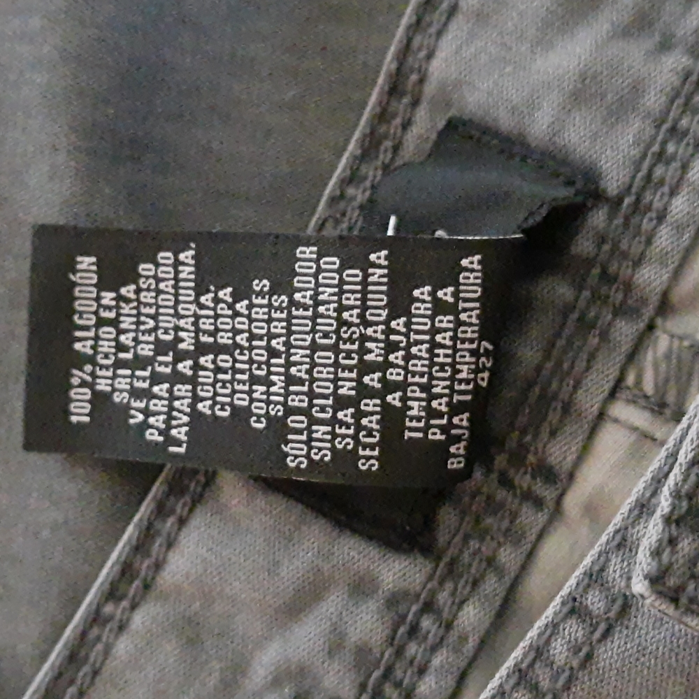 CK Calvin Klein 100% Cotton Men's Flat Front Dark Gray Wash Chino Pant 36x32 - Picture 15 of 16